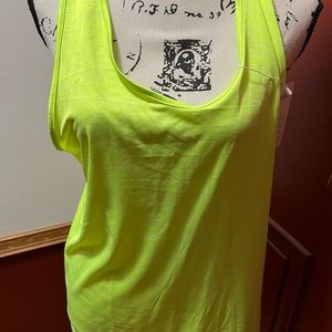 NWT NEON YELLOW XL YOGA TANK TOP